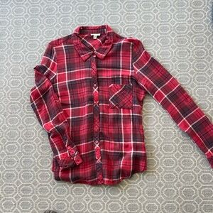 Soft Joie Plaid Long Sleeve  Button Up Shirt - Small